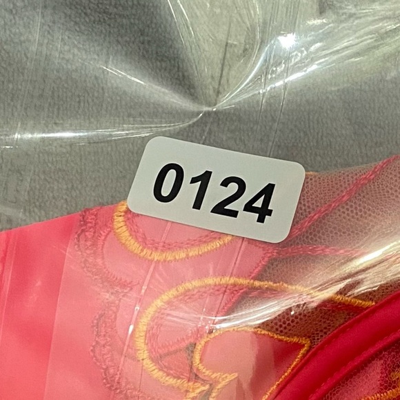 New! For love as lemons graphic hearts bustier bra pink 10124 - Picture 10 of 11